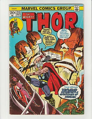 Buy Thor #215 (1973) 1st Appearance Of Xorr God In The Jewel 3.5 VERY-GOOD– VG- • 11.31£