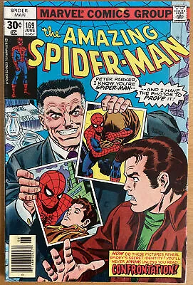 Buy Amazing Spider-Man #169 VF- June 77 Newsstand Re-Cap Of Clone Story Romita Cover • 29.99£