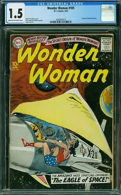 Buy Wonder Woman 105 Cgc 1.5 Cow Page Orign 1959 A0 • 315.34£