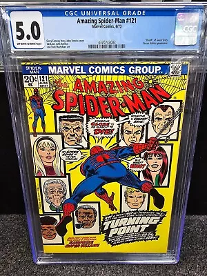 Buy AMAZING SPIDER-MAN #121  CGC 5.0 DEATH Of GWEN STACY 1973 GOBLIN FREE SHIPPING! • 297.29£