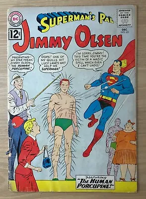 Buy Superman’s Pal Jimmy Olsen #65 DC Silver Age HUMAN PORCUPINE Cover Split Ow G/vg • 11.83£