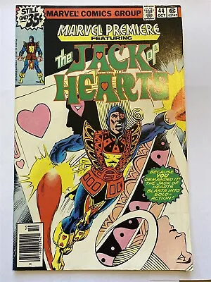 Buy MARVEL PREMIERE #44 Jack Of Hearts Marvel Comics 1978 Cents NM • 5.95£