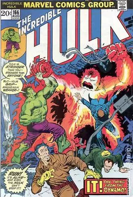 Buy Incredible Hulk #166 VG 4.0 1973 Stock Image Low Grade • 8.30£