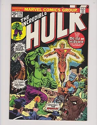 Buy Incredible Hulk #178 Marvel 1974 Rebirth Of Adam Warlock! Herb Trimpe Art! • 32.13£