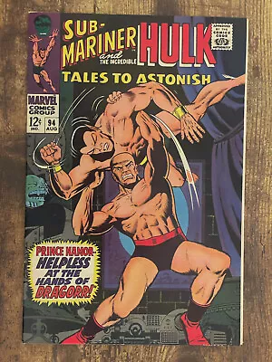 Buy Tales To Astonish #94 - STUNNING HIGH GRADE - Hulk | Sub-Mariner • 8.44£