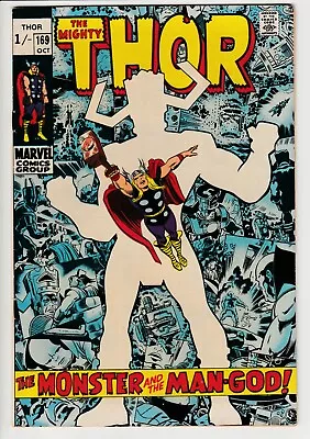 Buy The Mighty THOR #169 • 1968 Vintage Marvel 12¢ • Origin Of Galactus Black Winter • 19£