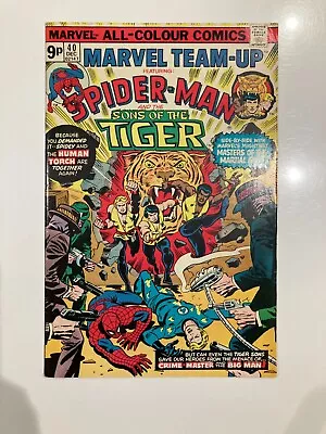Buy Marvel Team-Up 40 1975 Very Good Condition Spider-Man & Sons Of The Tiger • 3.50£