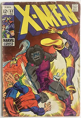 Buy X-men #53 February 1969 Cents Copy First Barry Windsor-Smith Art Blastaar App • 49.99£
