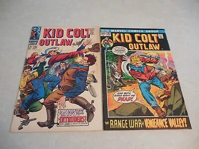 Buy Kid Colt Outlaw, Lot Of 2, #136 4.5 Vg+ And #162 8.0 Vf, Marvel Comics, 1967! • 14.38£