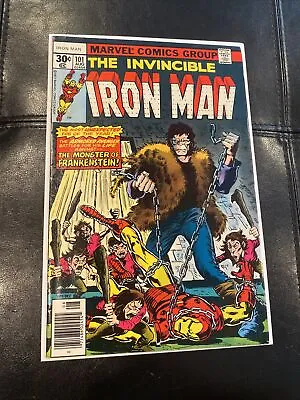 Buy Iron Man (1977), No. 101, Marvel Comics~versus Frankenstein~1st Dreadknight~VF • 20.01£