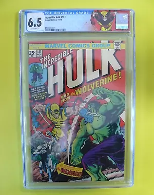 Buy Incredible Hulk #181 - 1st Full Appearance Wolverine -With MVS- CGC 6.5 - Marvel • 4,743.65£