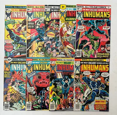 Buy INHUMANS 1 2 3 4 5 6 7 8 9, 1-9 Incomplete Set Run 1975 MARVEL Comics • 45£
