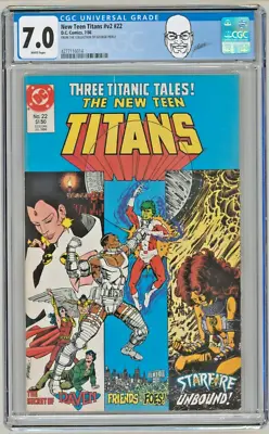 Buy George Perez Collection Copy CGC 7.0 New Teen Titans Vol. 2 #22 Pérez Cover Art • 79.94£