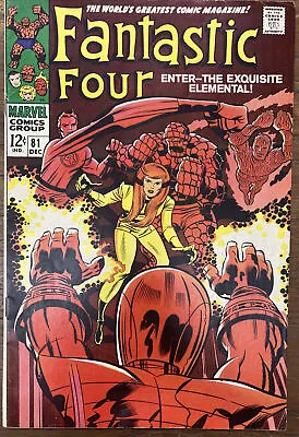 Buy Fantastic Four #81 Dec 1968 Kirby Artwork Crystal Joins FF Cents Vs The Wizard • 39.99£