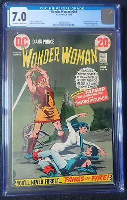 Buy Wonder Woman #202 💘 CGC 7.0 OW/WH 💘 Catwoman! 1st Fafhrd & Gray Mouser 1972 • 70.30£