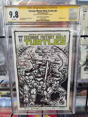 Buy Teenage Mutant Ninja Turtles #61 (2016) - Cgc Grade 9.8 - Sketch Variant Signed! • 1,185.91£