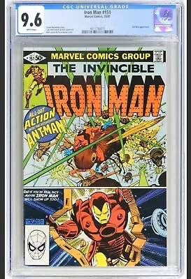 Buy Iron Man #151 (1981) - CGC 9.6 - Ant-Man Appearance. White Pages • 68.30£