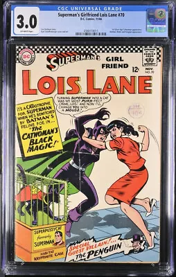 Buy Superman's Girlfriend Lois Lane #70. Nov 1966. Dc. 3.0 Cgc. 1st Sa App Catwoman! • 150£