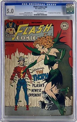 Buy FLASH COMICS #89 CGC 5.0 Joe Kubert GGA Cover, First Appearance Thorn 1947 DC • 1,375.56£