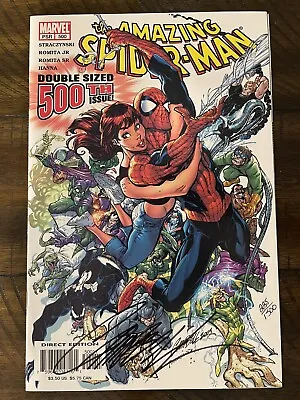 Buy Amazing Spider-Man #500 Signed By J. Scott Campbell Dynamic Forces With COA 2003 • 78.83£