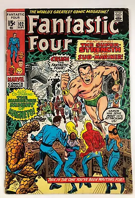 Buy FANTASTIC FOUR 102 (September 1970)  Lee/ Kirby Collaboration Near Its End VG • 8.01£