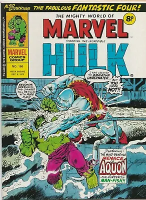 Buy The Mighty World Of Marvel Starring The Hulk #166 Dec 1975 VFINE- 7.5 • 3.50£