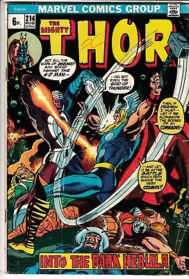 Buy THOR #214, PENCE VARIANT, VG, Marvel Comics (1973) • 5.95£
