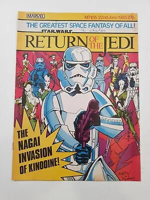 Buy Star Wars Return Of The Jedi Comic Marvel Issue 105 22nd June 1985 • 6.99£