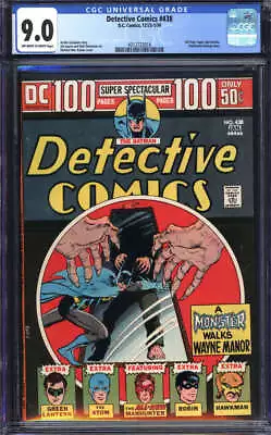 Buy Detective Comics #438 Cgc 9.0 Ow/wh Pages // 100 Page Giant Dc 1974 • 111.02£