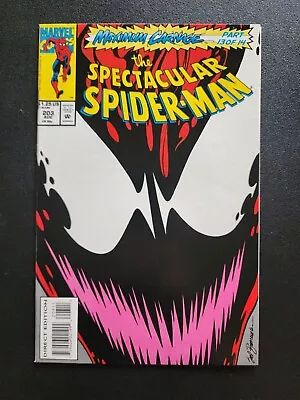 Buy Marvel Comics The Spectacular Spider-Man #203 August 1993 Maximum Carnage 13 • 8£