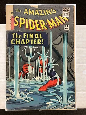 Buy Amazing Spider-man 33 (1966) Dr. Curt Conners App, Ditko Art • 44.99£