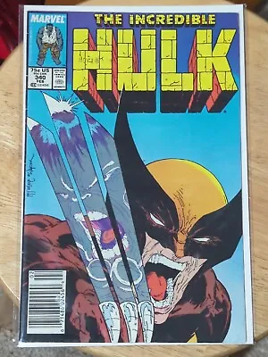 Buy Incredible Hulk #340  8.5  1988 -Iconic Wolverine Cover McFarlane Newsstand • 177.47£