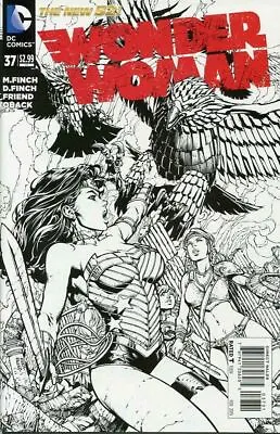 Buy Wonder Woman #37 David Finch B&W Sketch 1:50 Variant Cover DC New 52 2015  • 19.98£