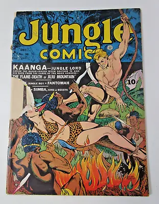 Buy Jungle Comics #36 1942 [PR] Low Grade Golden Age Fiction House Kaanga • 56.92£