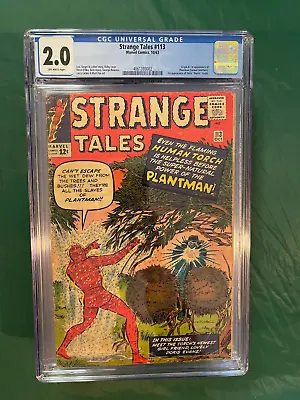 Buy Strange Tales #113 CGC 2.0 OWP Marvel Key - Origin & 1st App Of Plantman 1963! • 118.73£