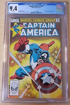 Buy Captain America #275 - CGC 9.4 (1982, Marvel) 1st Baron Zemo, Thunderbolts Movie • 47.66£
