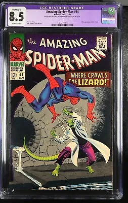 Buy 🔥 Amazing Spider-Man #44 ⭐ CGC 8.5 ⭐ 2nd Appearance Of The LIZARD! Marvel 1967 • 386.40£