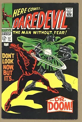 Buy Daredevil 37 (VGF) Vs Doctor Doom! Stan Lee, Gene Colan 1968 Marvel Comics W984 • 33.25£
