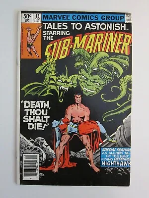 Buy Tales To Astonish #13 Vg/fn Sub-mariner Serpent Crown New Nighthawk Story Marvel • 3.95£