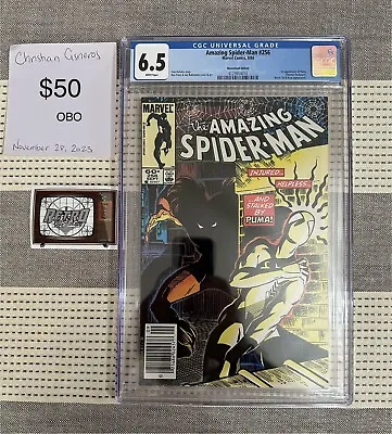 Buy Amazing Spider-Man #256, CGC 6.5, 1st App. Of Puma, WP, Frenz Cover Art, 1984 • 39.58£