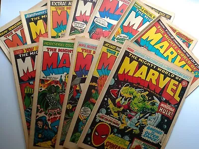 Buy Mighty World Of Marvel 5 6 8 10 11 12 13 14 15 17 18 19 - 1972/1973 • 45£