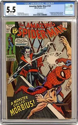 Buy Amazing Spider-Man #101 CGC 5.5 1971 3998549002 1st App. Morbius • 427.45£