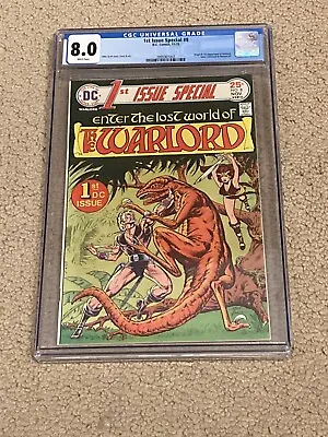 Buy DC 1st Issue Special #8 CGC 8.0 White Pages (1st App Warlord- 1975) + Magnet • 85.64£