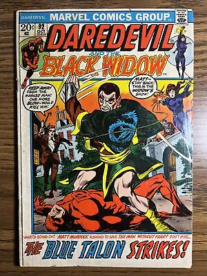 Buy Daredevil ￼92 1st App Damon Dran Gerry Coway Story Marvel 1972 Vintage A L • 11.84£