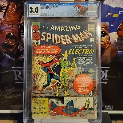 Buy Amazing Spider-Man #9 - Marvel Comics 1964 CGC 3.0 1st Appearance Of Electro • 645£