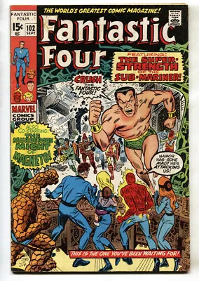Buy FANTASTIC FOUR #102--1970--SUB MARINER--Marvel--comic Book • 21.74£