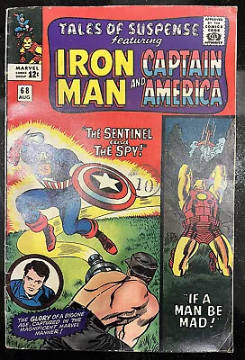 Buy Marvel Comics Tales Of Suspense #68 1965 Iron Man / Captain A Silver Age FN- • 29.99£