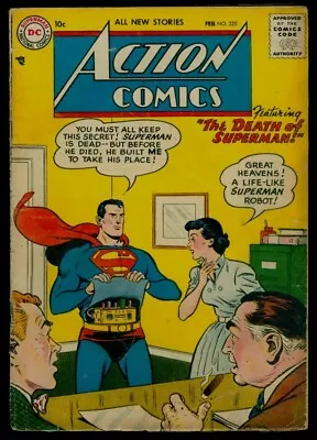 Buy DC Comics ACTION Comics #225 The Death Of SUPERMAN VG 4.0 • 79.26£