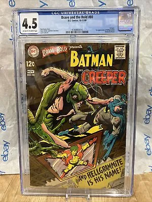 Buy Brave And The Bold #80 -- Cgc Graded 4.5 Ow/w -- Hellgrammite Appearance -- 1968 • 51.24£