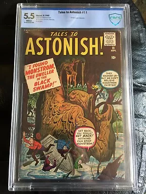 Buy TALES TO ASTONISH #11 CBCS FN- 5.5; OW-W; Kirby Swamp Monster Cover (9/60)! • 469.08£